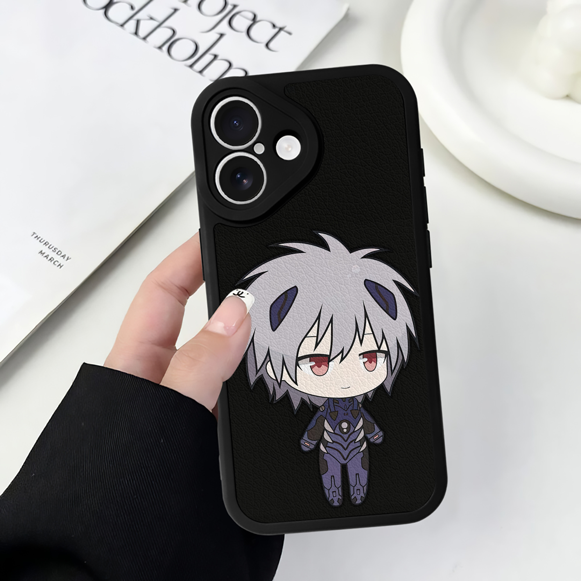 （画像用） EVA 新世紀エヴァンゲリオン 【iPhone 16シリーズ対応】シリコンスマホケース（レザー調） 材質：シリコン